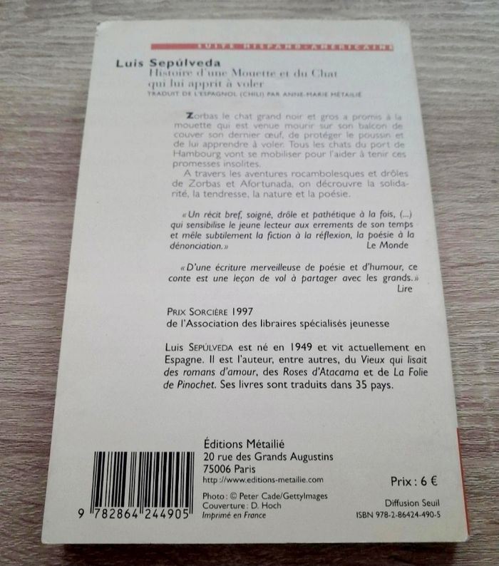 Histoire d'une mouette et du chat qui lui apprit à voler Luis Sepulvede - photo numéro 3