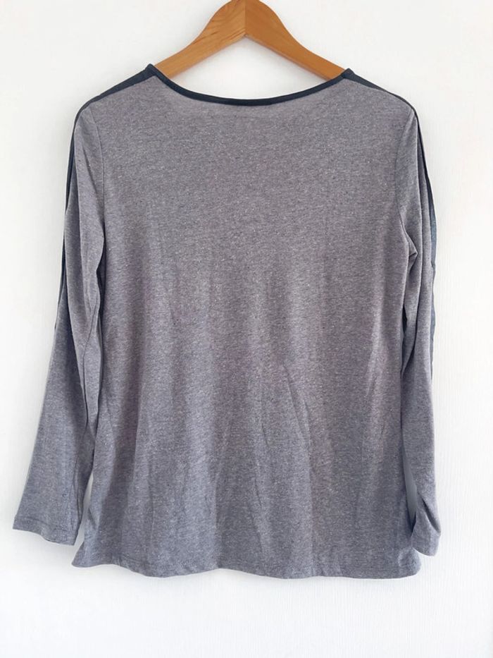 🌟 Haut manches longues gris et noir sur les bras neuf avec étiquette - photo numéro 9
