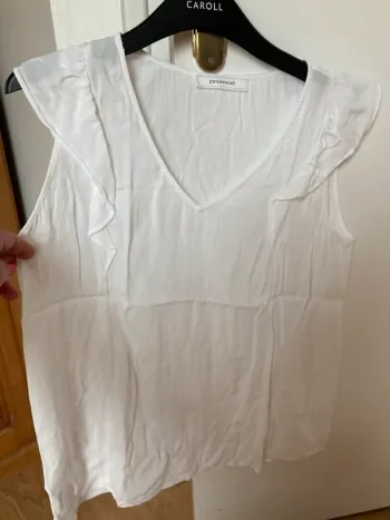 Blouse manches courtes détails volantés Promod taille 42