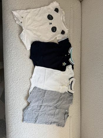 Lot de 4 combishort body bébé 3 6 mois petit bateau