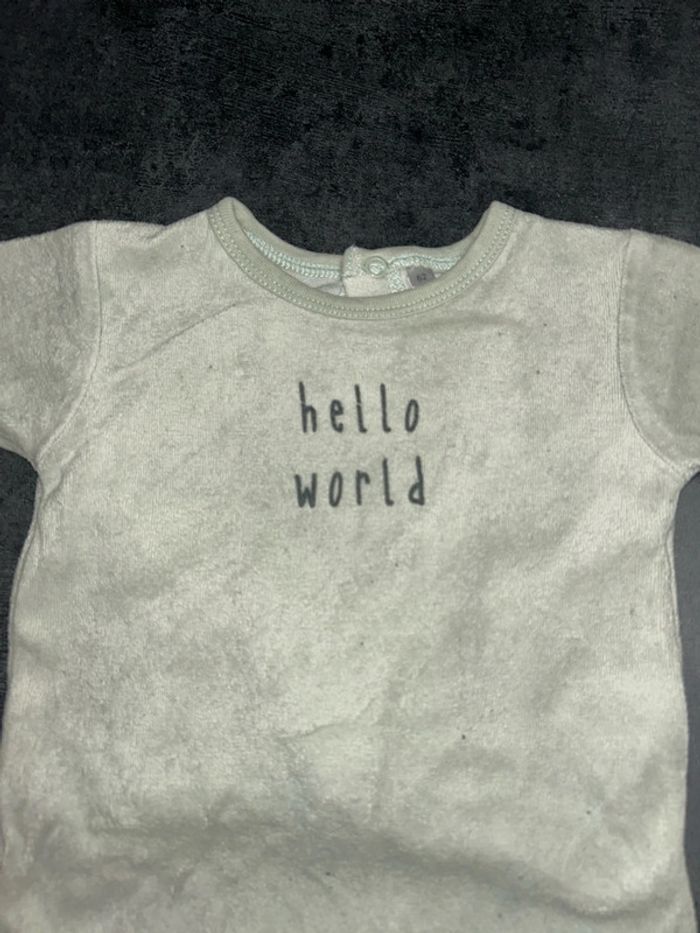 Pyjama bébé « hello world » - photo numéro 3