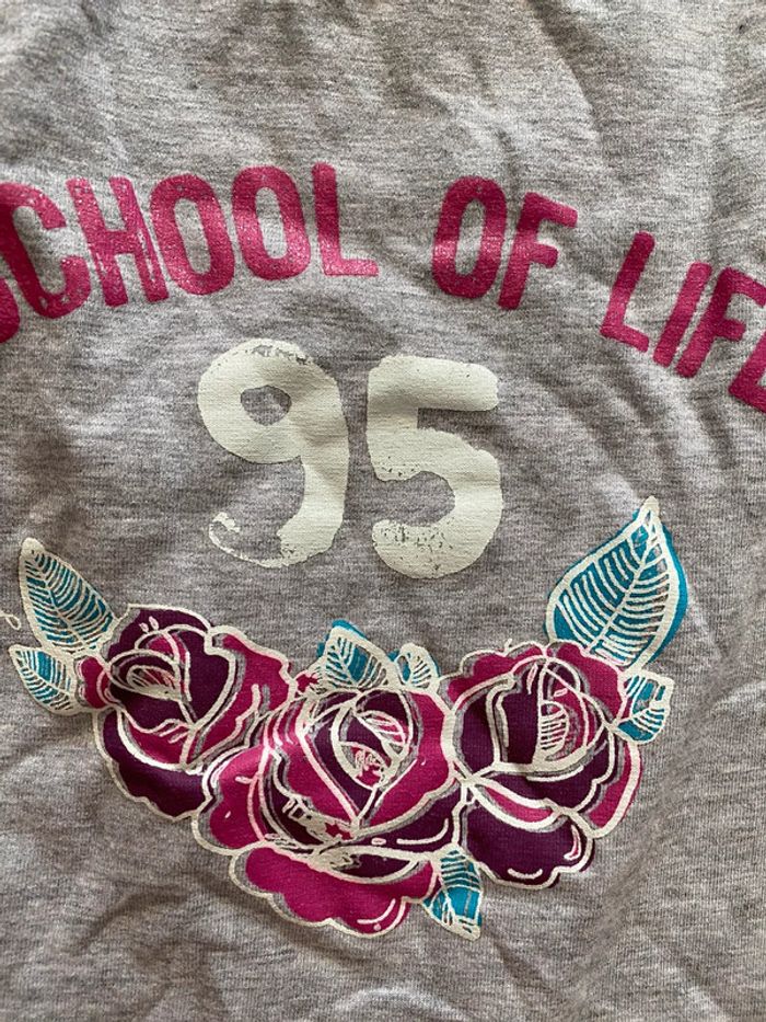 Tunique grise avec rose fuschia 4 ans orchestra - photo numéro 2