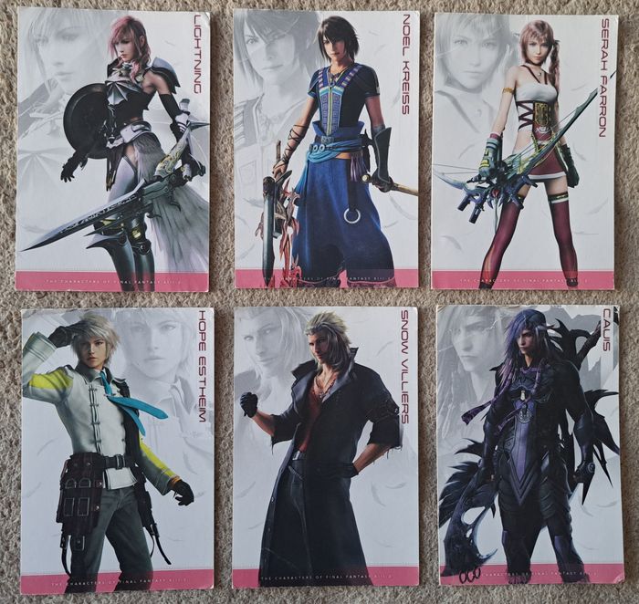 🎮 Lot de 6 cartes postales Final Fantasy XII-2