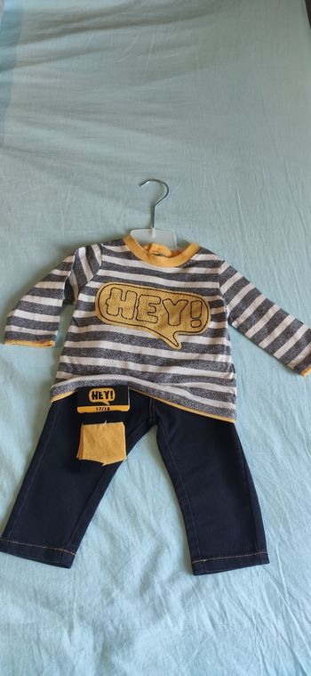 Ensemble 3 pièces bébé garçon 6 mois neuf