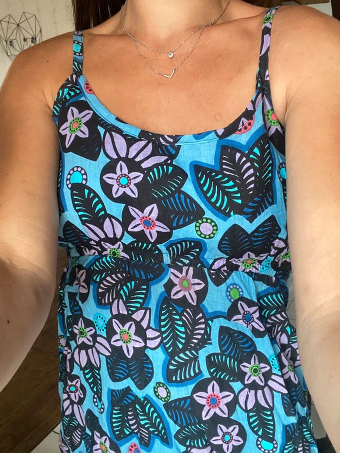 Robe bleue à motifs - photo numéro 5