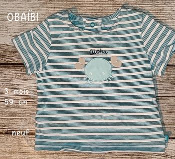 Tee-shirt Obaïbi 3 mois neuf