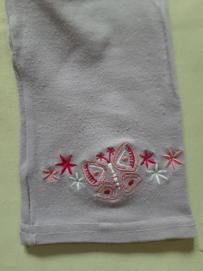 legging mauve fille - papillons - 2 ans - photo numéro 3