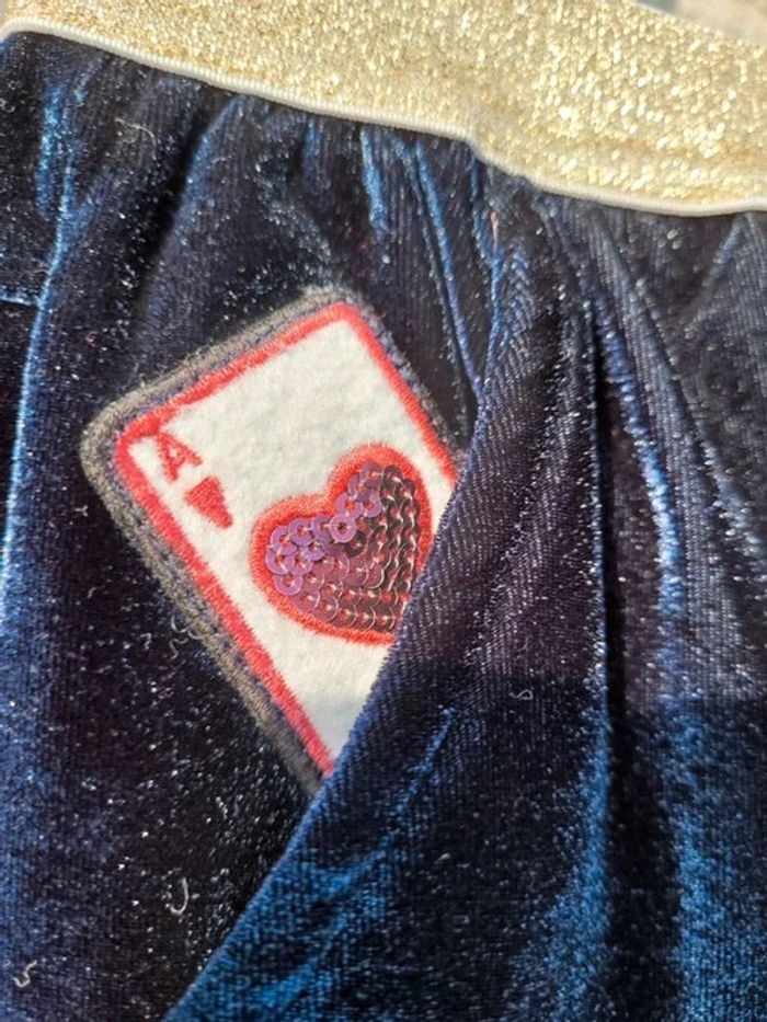 Ensemble billieblush velours bleu nuit 🕰 pantalon jogging et haut manches longues 6 ans - photo numéro 8