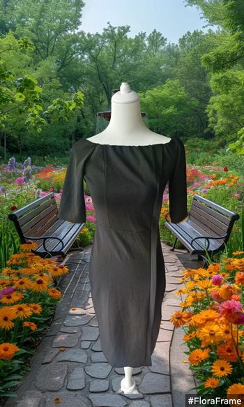 Robe droite noire, Made in italy, taille 40