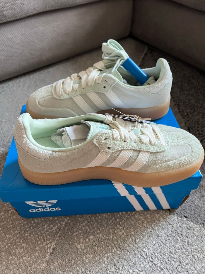 Adidas Sambae Linen Green Gum - photo numéro 3