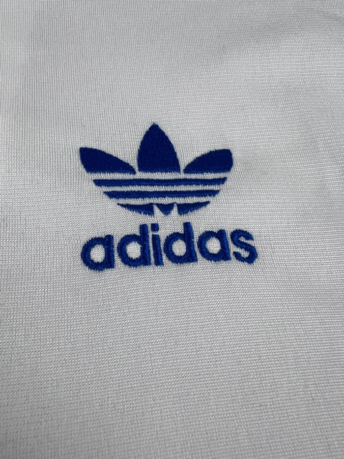 Veste vintage Adidas logo brodé 2006 blanche grise et bleu marine Taille L - photo numéro 7