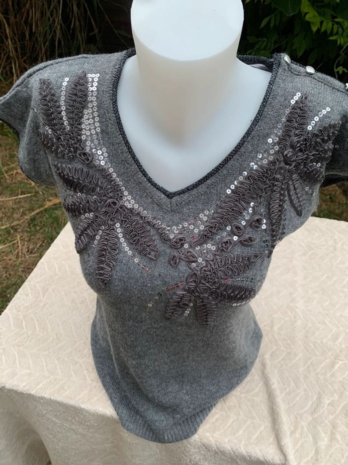 Pull Clara Vitti manches courtes Taille 34-36 - photo numéro 2