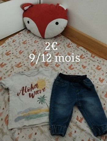 Ensemble tee-shirt jeans jogging 9/12 mois