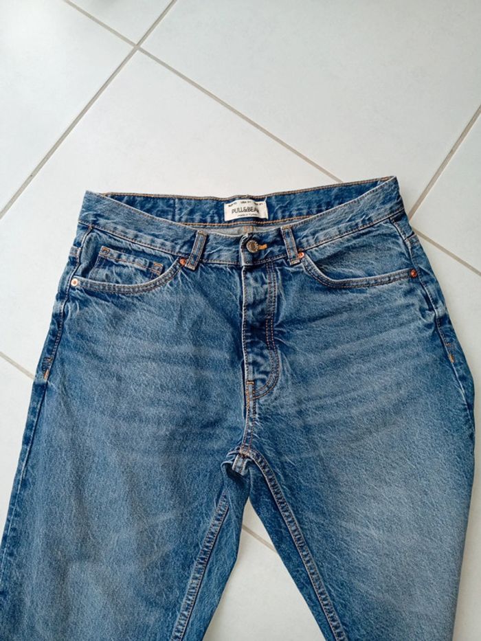 Pull&Bear - Jean Denim Standard Dark Blue - 100% coton - photo numéro 3