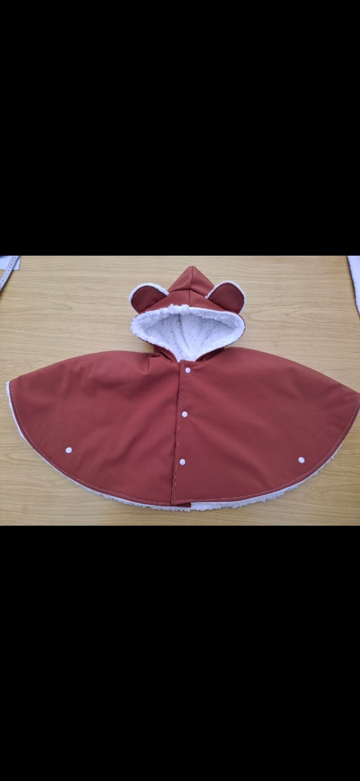 Poncho 0/18 mois caramel