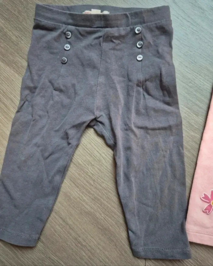 Magnifique lots de 2 leggings DPAM 9 mois - photo numéro 4