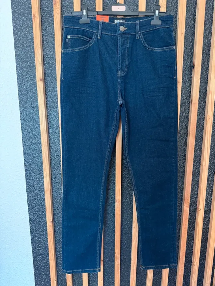 Jean droit straight Bizbee – Bleu brut – Taille 38 – Excellent état - Homme / Femme - photo numéro 2