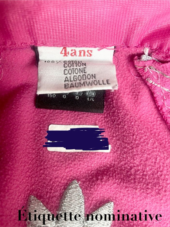 Veste grise et rose 4 ans (Adidas) - photo numéro 5