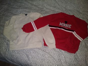 2 sweats coton fille 8A
