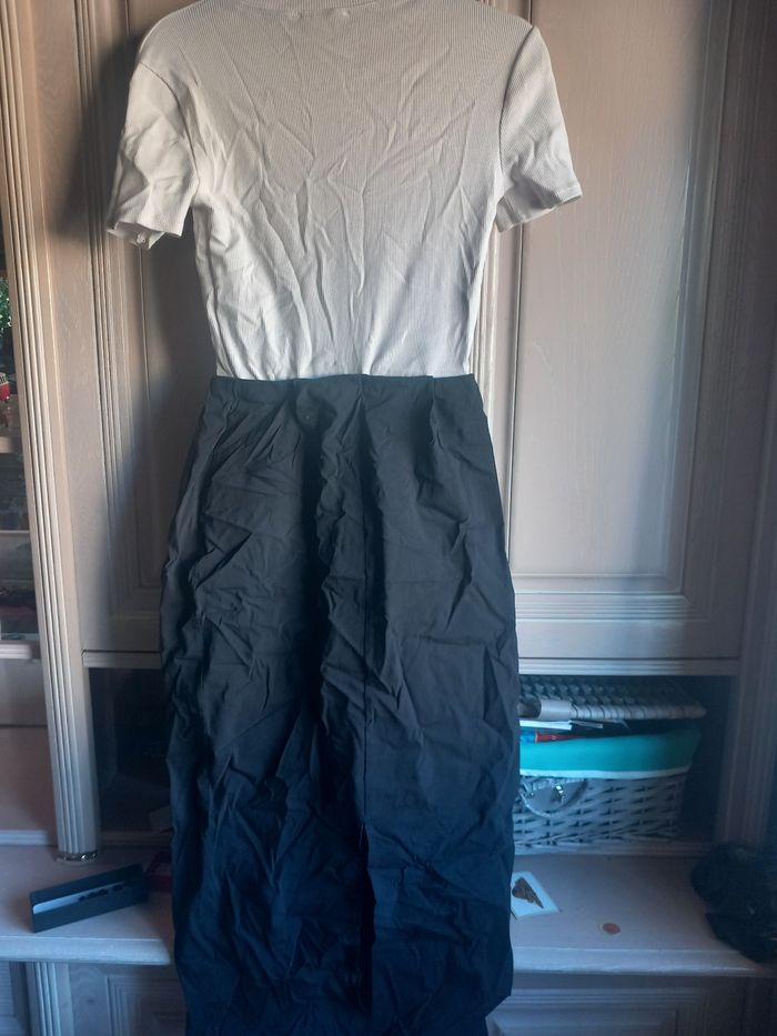 Robe longue écru et noir taille XS Zara - photo numéro 7