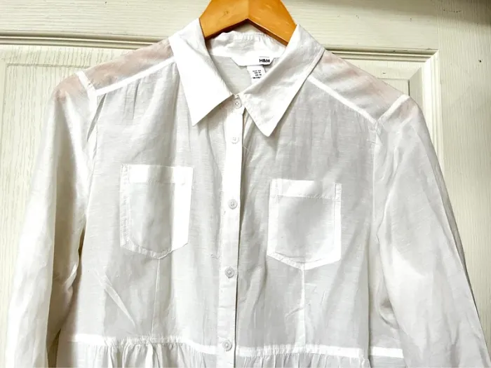 Sur Chemise / Robe/Chemise blanche  70% voile de coton  - taille 44 - photo numéro 2