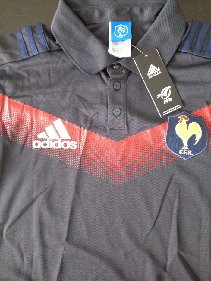 Polo Adidas bleu foncé - photo numéro 2