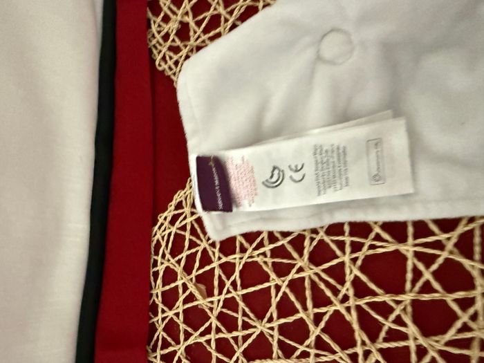 Doudou Plat Carré Ours Blanc Marine Rouge Bateaux Grelot Sergent Major - photo numéro 3