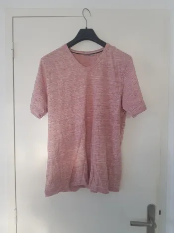 T shirt Homme Taille M rayé rose léger