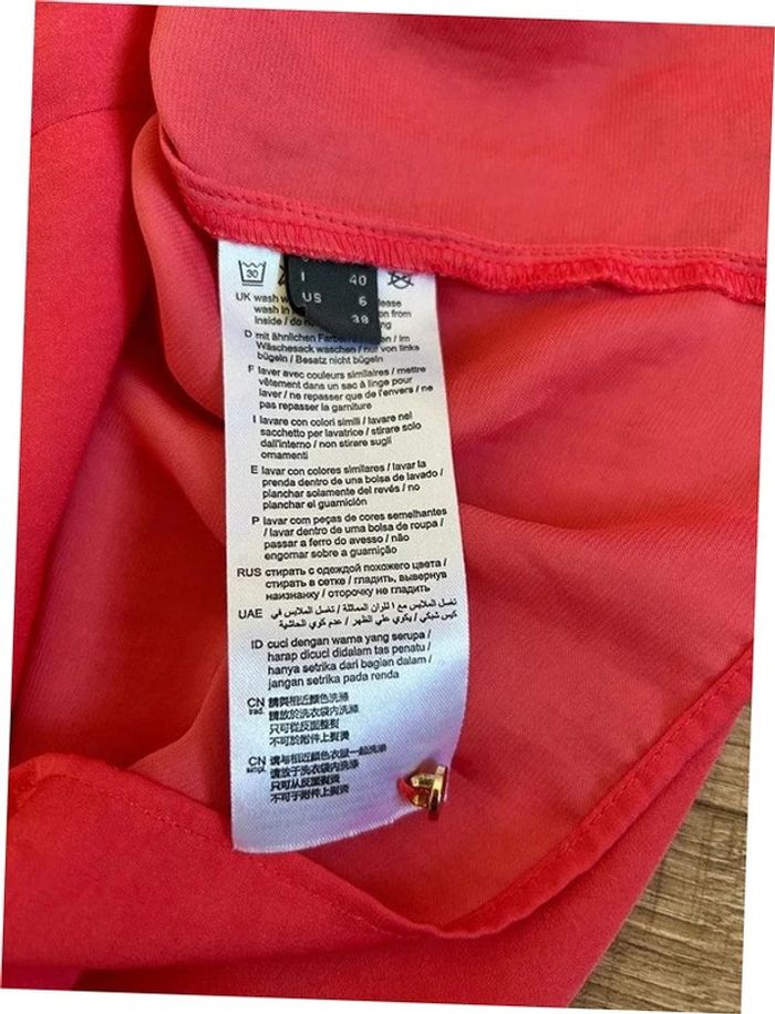 Blouse rose corail avec manches 3/4 Esprit taille 38 jamais portée - photo numéro 15