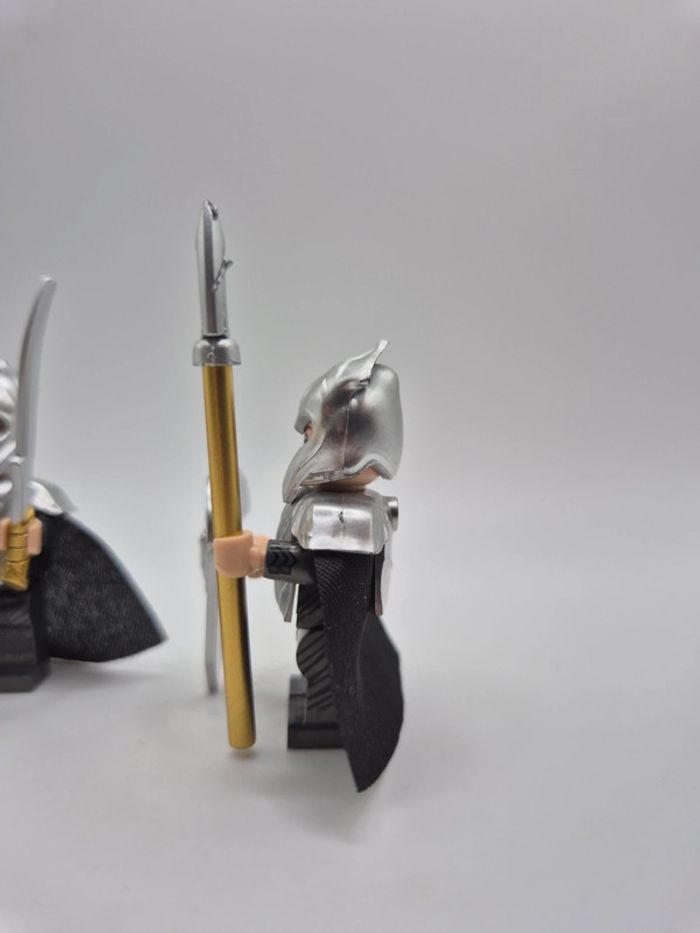 Figurines type lego 2 guerriers elfes seigneur des anneaux / hobbit - photo numéro 4