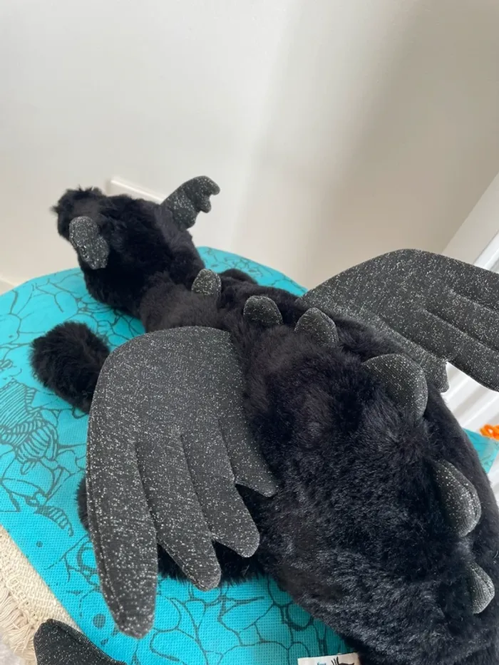 Peluche Jellycat Onyx Dragon HUGE 🐉🖤 - photo numéro 11