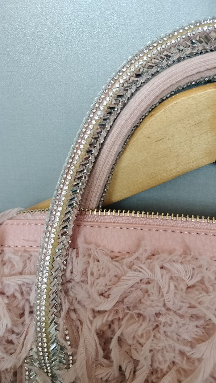 Sac à main neuf plume et strass - photo numéro 3