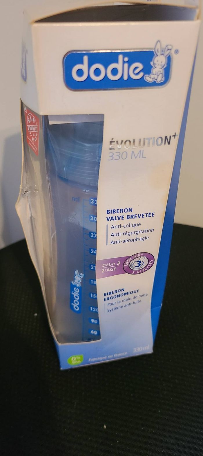 Biberon Evolution+ Bleu Debit 3 Dodie 330ml - photo numéro 2