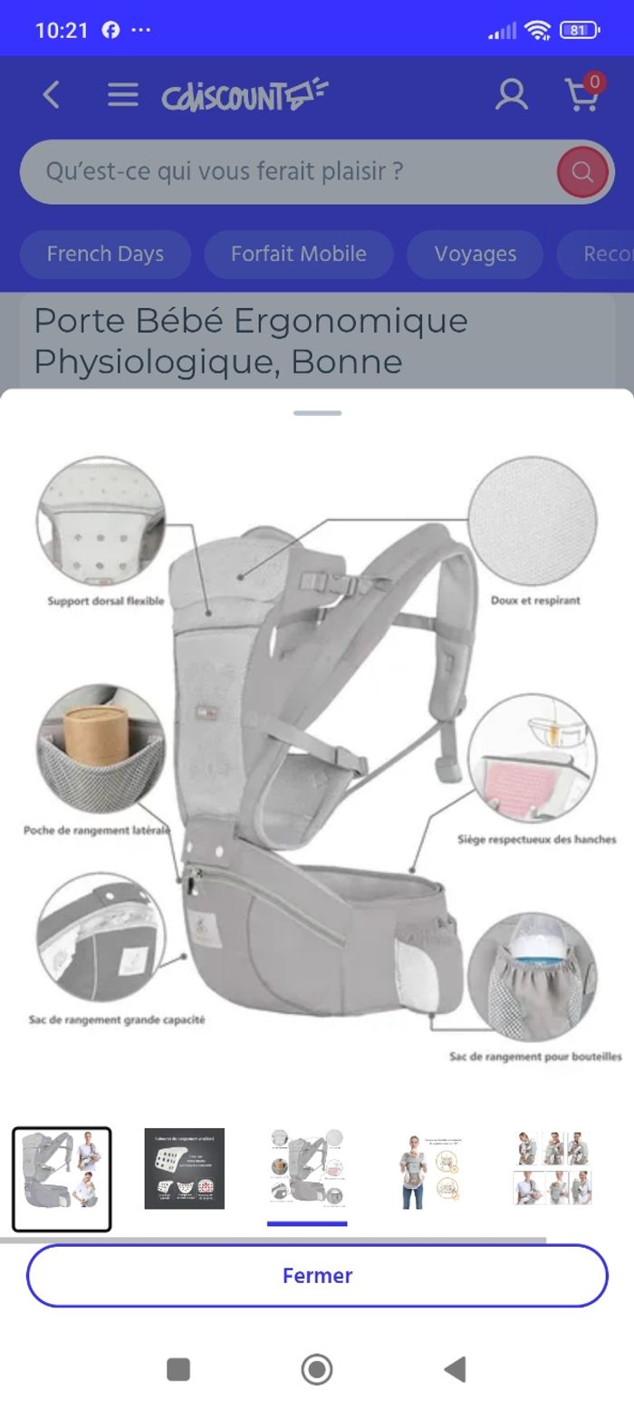 Porte bébé physiologique et ergonomique - photo numéro 3