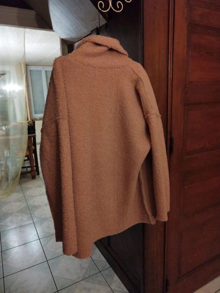 Manteau fausse fourrure rose pâle vintage L/40 - photo numéro 7