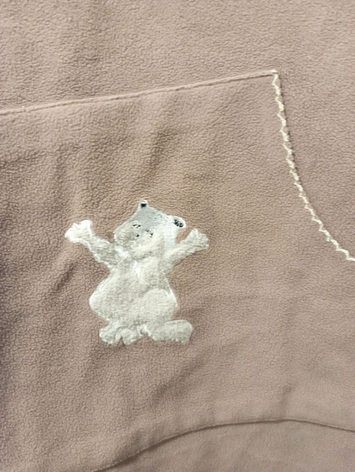 Pyjama femme en polaire fine beige foncé - photo numéro 6