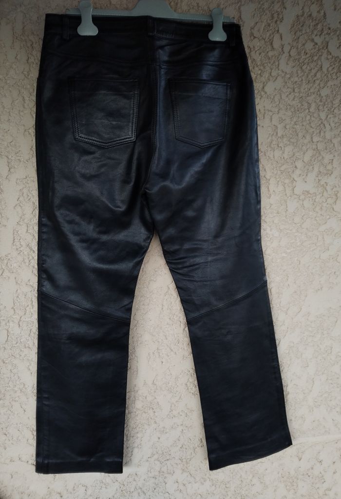 Pantalon homme cuir noir taille 42 (L) - photo numéro 8