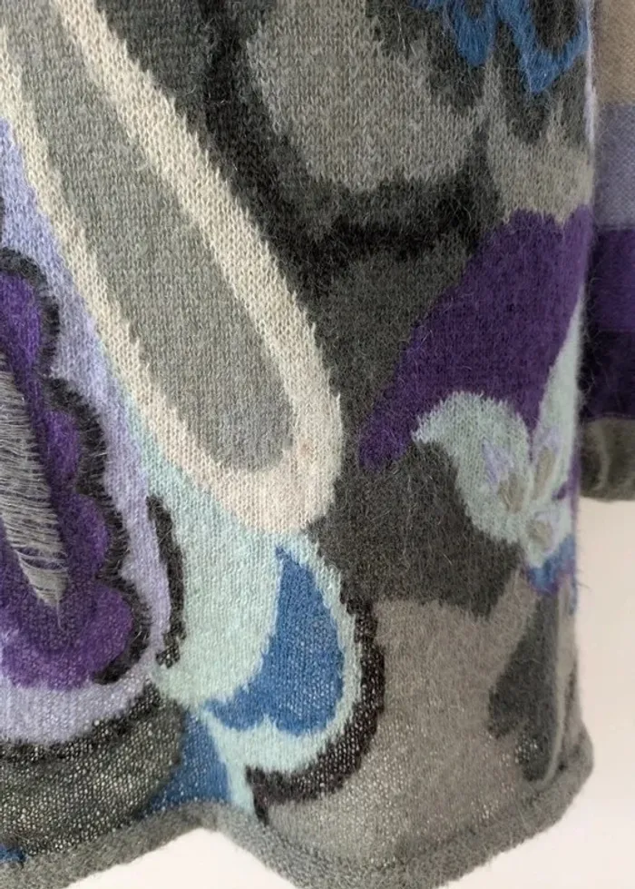 Pull long coloré 60% mohair - René Derhy - taille S - photo numéro 5