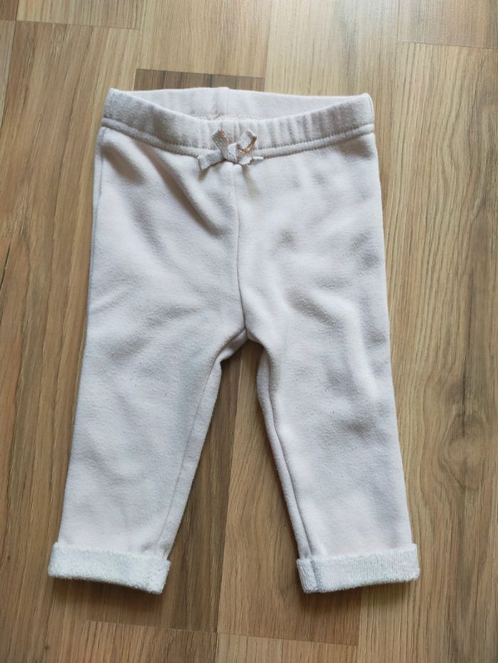 Legging polaire rose leger