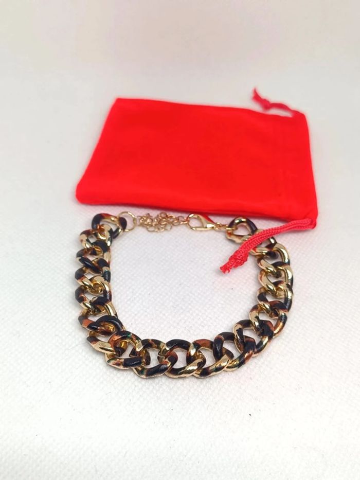 Bracelet grosses mailles léopard - photo numéro 3