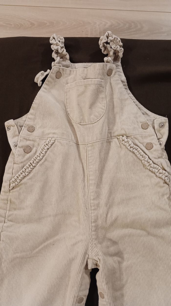 Salopette velours beige - photo numéro 3