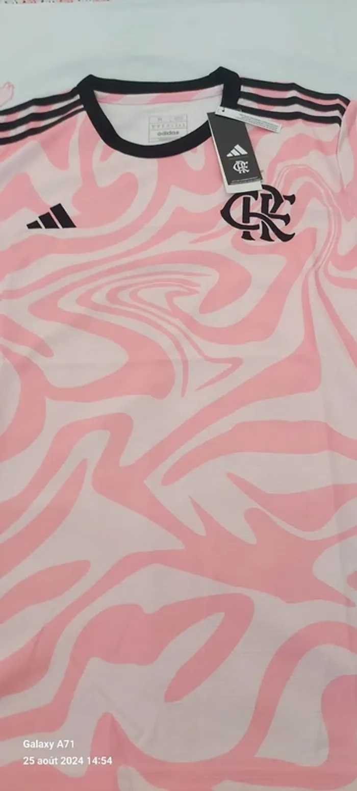 Maillot Flamengo brésil 2024 rose neuf taille S - photo numéro 6