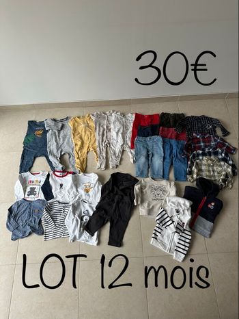 Lot 12 mois bébé garçon