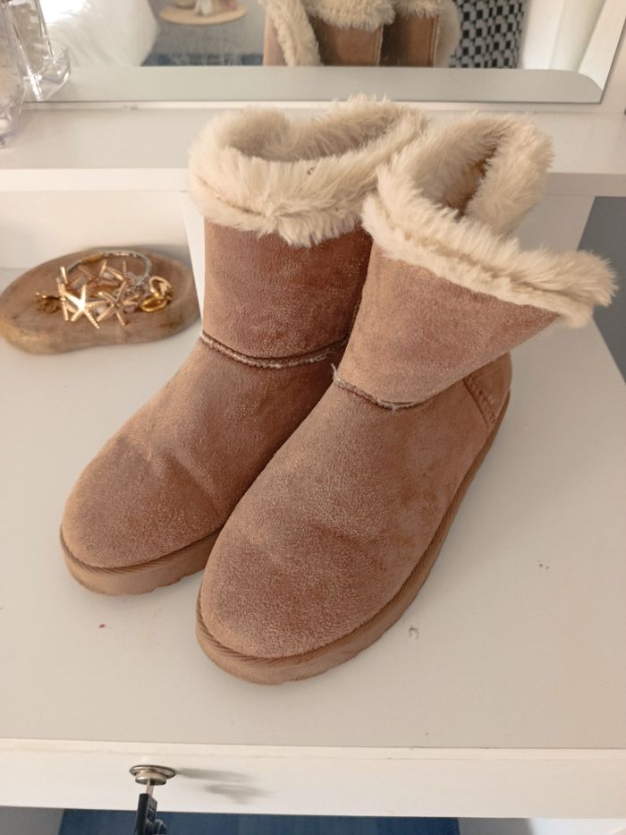Bottines camel foirrées