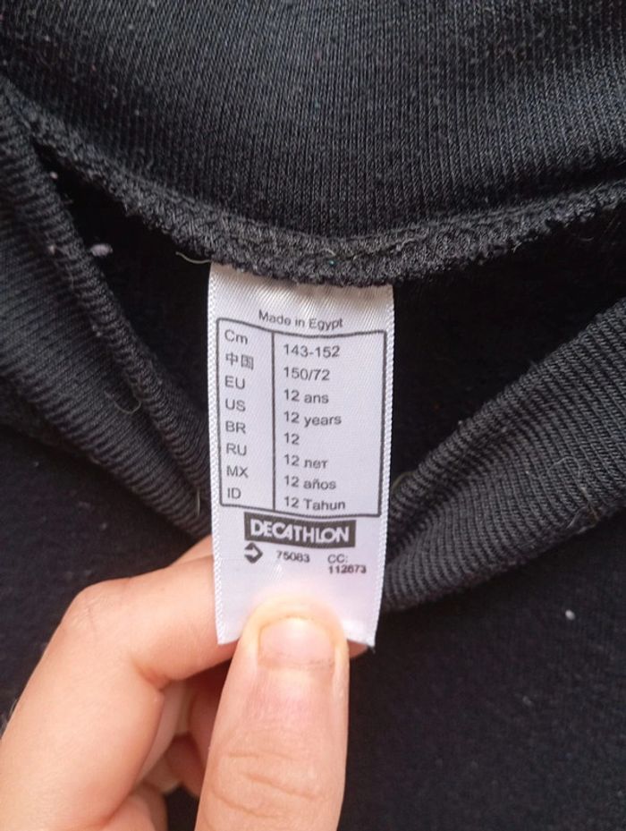 Pull manche longue noir 12 ans Wedze - photo numéro 3