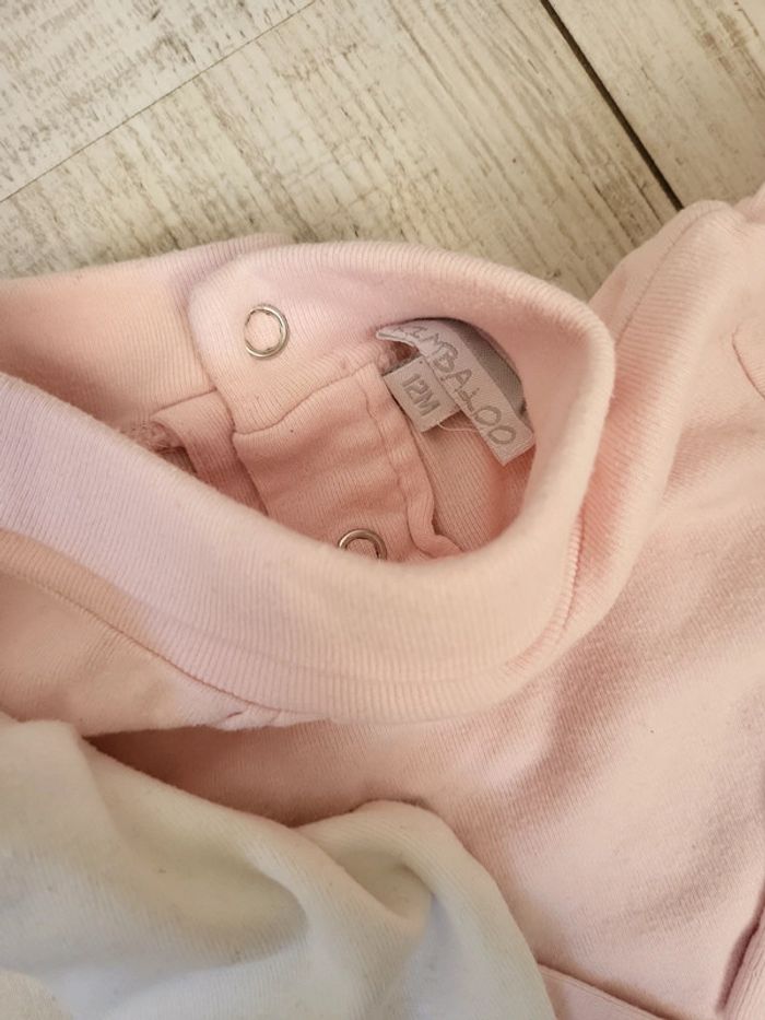 Lot sous pull fille kimbaloo 12mois bon état - photo numéro 2