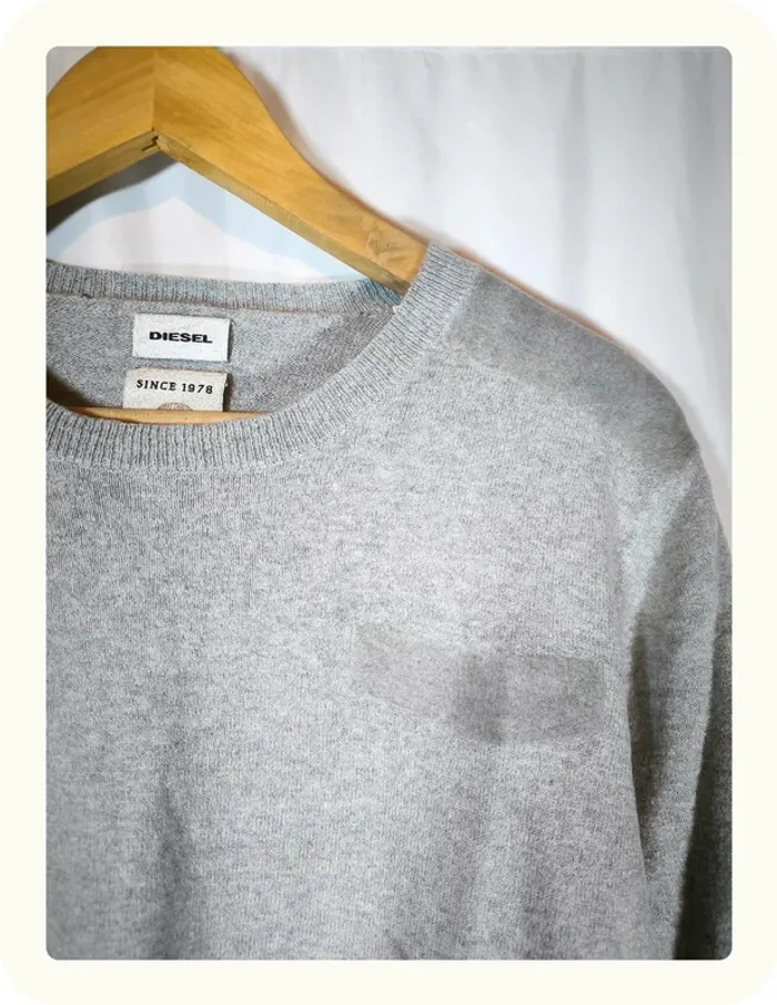 Pull col rond laine homme Diesel Taille S 36 - photo numéro 2