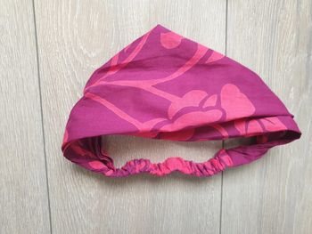 Bandeau cheveux violet et rose. Fille 4/7 ans