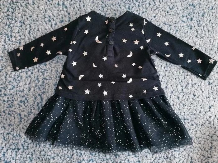Robe manches longues motif étoiles taille 6 mois - photo numéro 2