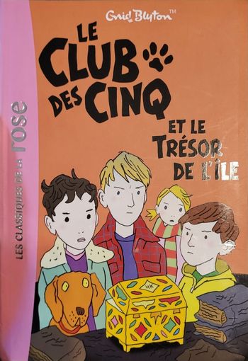 Le club des cinq  et le tresor de l'île Livre bibliothèque rose